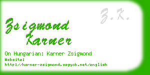 zsigmond karner business card